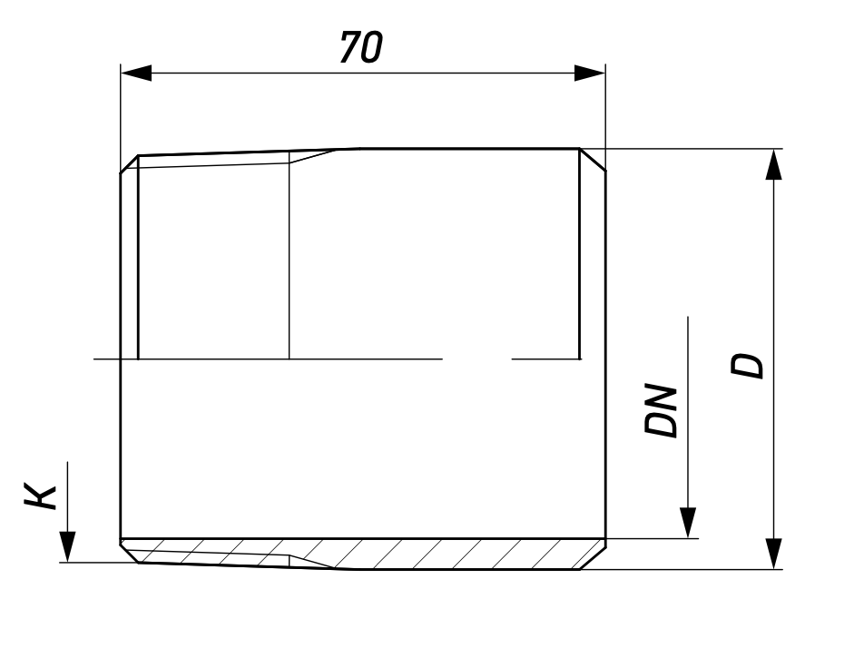 Ниппель муфты-переходника NVC.Схема Ниппель муфты-переходника NVC.Схема