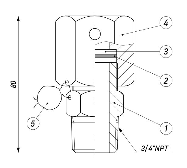 Клапан предохранительный 60 бар APE6 СХЕМА