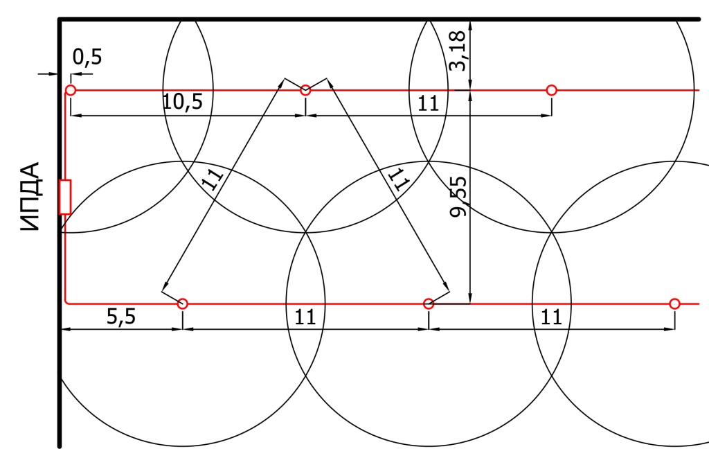 Рис 7 Распределение отверстий по треугольной решетке.jpg