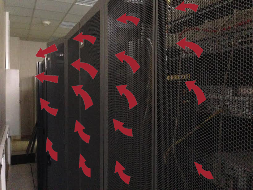 Рис. 6. Потоки горячего воздуха